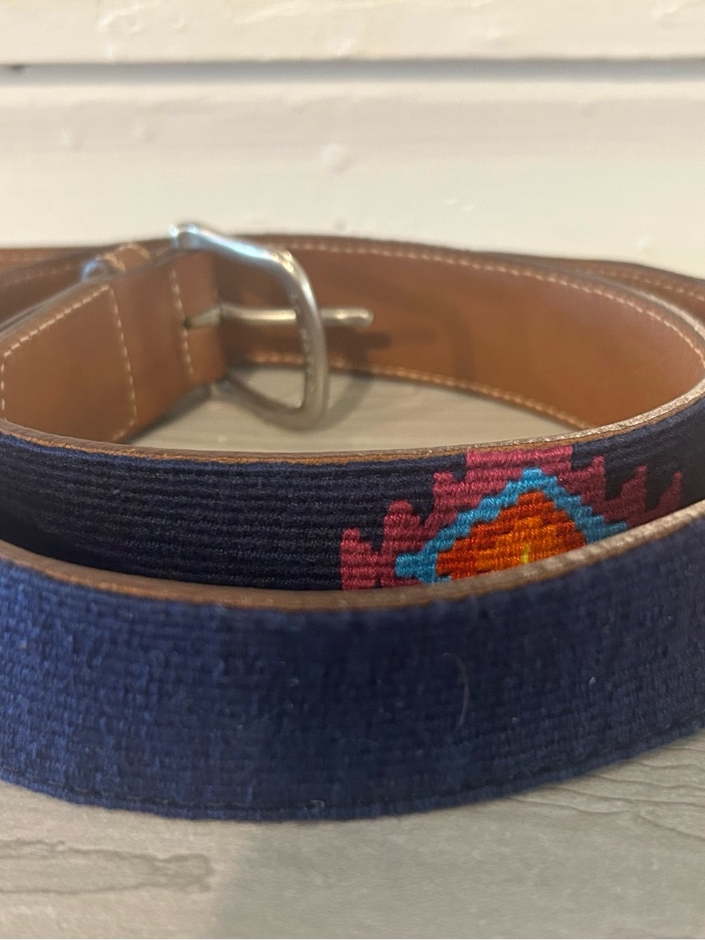 La Matera Size 36 Azulo Woven Belt, LIMITED EDITION: AZULO WOVEN BELT